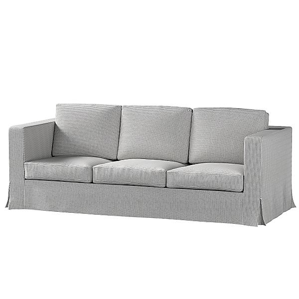 Bezug für Karlanda 3-Sitzer Sofa nicht ausklappbar, lang, schwarz-beige, Be günstig online kaufen