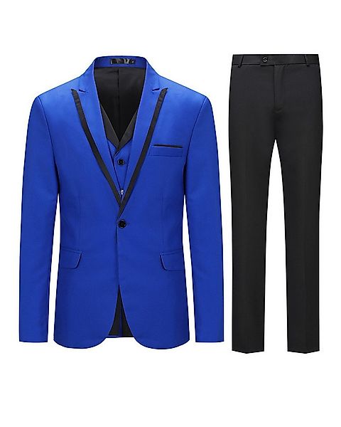 Allthemen Anzug (3 tlg) Slim Fit Elegante Anzüge mit Spitzen Revers günstig online kaufen