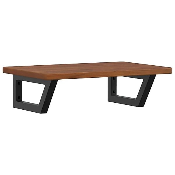 vidaXL Waschtischplatte mit Halterung Stahl und Massivholz Eiche 3302351 günstig online kaufen