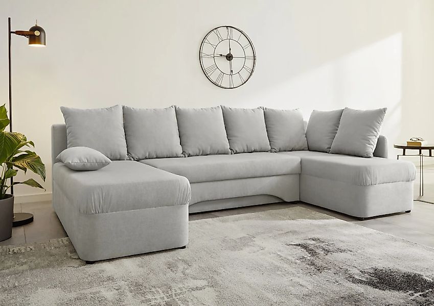 Jockenhöfer Gruppe Wohnlandschaft "Arktis U-Form, B: 260 cm" mit Bettfunkti günstig online kaufen