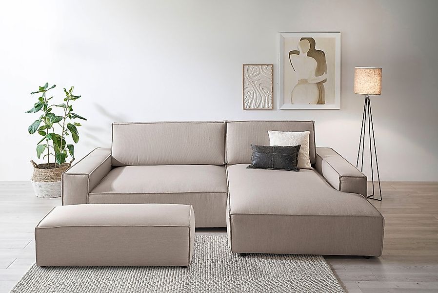 Home affaire Polsterecke "NEU: SHERWOOD XXL tief, L-Form mit Schlaffunktion günstig online kaufen