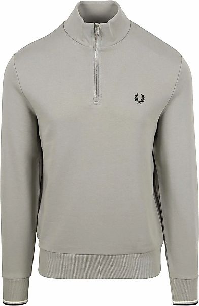 Fred Perry Half Zip Pullover Limestone Grau - Größe L günstig online kaufen