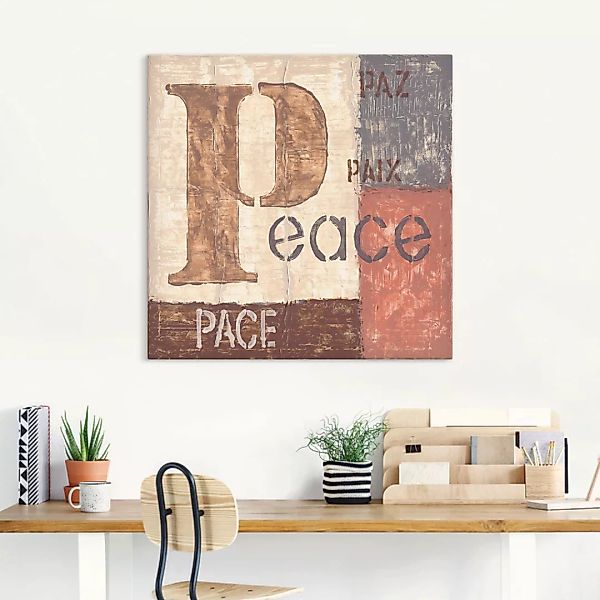 Artland Leinwandbild "Frieden", Sprüche & Texte, (1 St.), auf Keilrahmen ge günstig online kaufen
