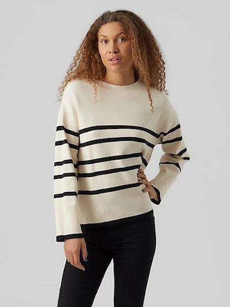 Vero Moda Rundhalspullover VMSABA LS O-NECK STRIPE PULLOVER GA NOOS mit Str günstig online kaufen