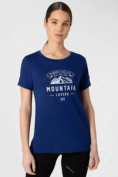 SUPER.NATURAL Print-Shirt Merino T-Shirt W MOUNTAIN LOGO TEE cooler Merino- günstig online kaufen