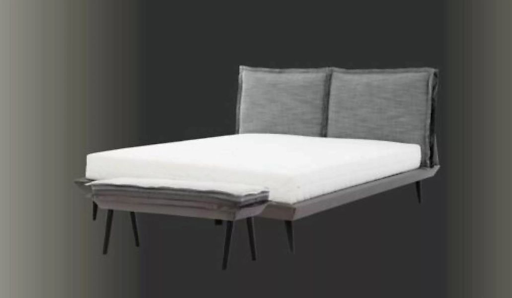 JVmoebel Bett Bett Grau Schön Design Modern Luxus Betten Schlafzimmer Elega günstig online kaufen