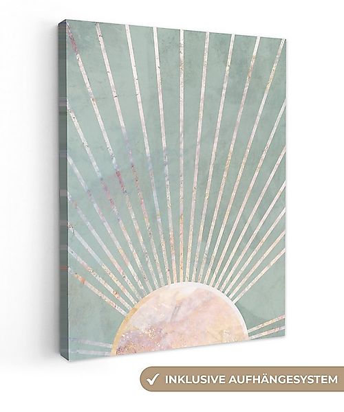 OneMillionCanvasses® Leinwandbild Grün - Sonne - Gold - Luxus, Fotodruck (1 günstig online kaufen