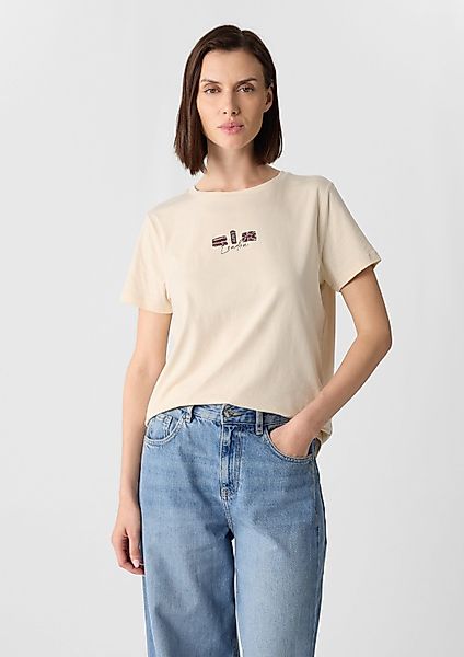 comma Kurzarmshirt T-Shirt T-Shirt im Relaxed günstig online kaufen