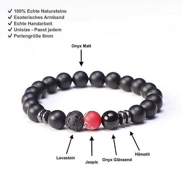Kim Johanson Armband Chakra Yoga Armschmuck, mit Jaspi Perle günstig online kaufen