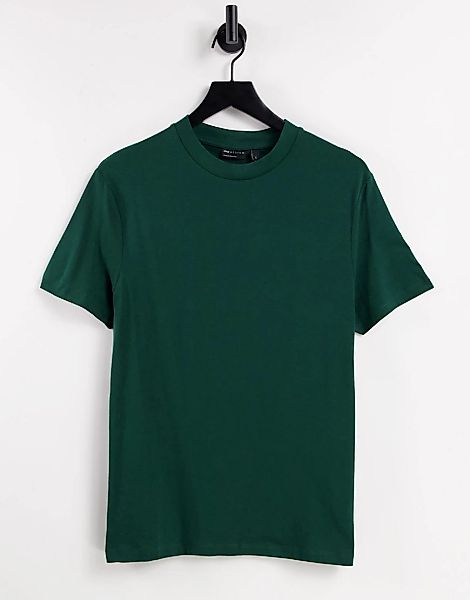 ASOS DESIGN – Graues Bio-T-Shirt mit Rundhalsausschnitt in Khaki-Grün günstig online kaufen