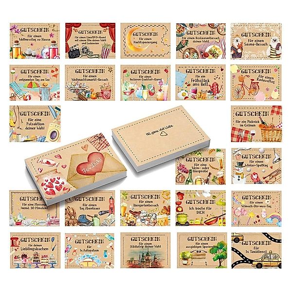 Logbuch-Verlag Dekofigur Gutschein Block mit 24 günstig online kaufen