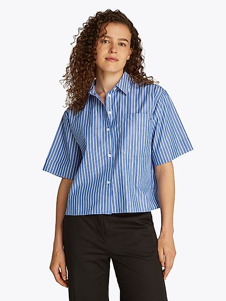 Tommy Hilfiger Kurzarmshirt "POPLIN BOXY SHORT S/S SHIRT" mit Brusttasche, günstig online kaufen