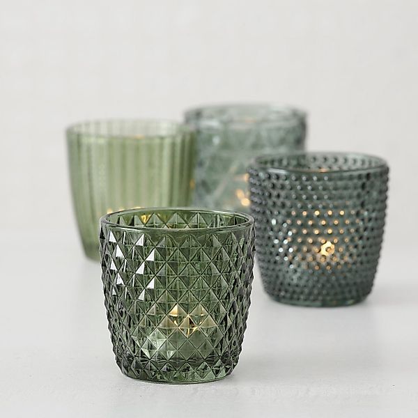 BOLTZE Windlicht Marilu, 4er Set, Grün, günstig online kaufen
