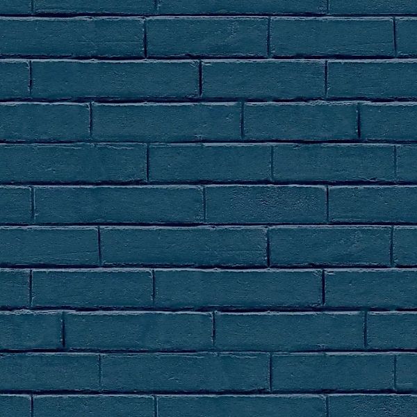 Good Vibes Tapete Brick Wall Blau günstig online kaufen