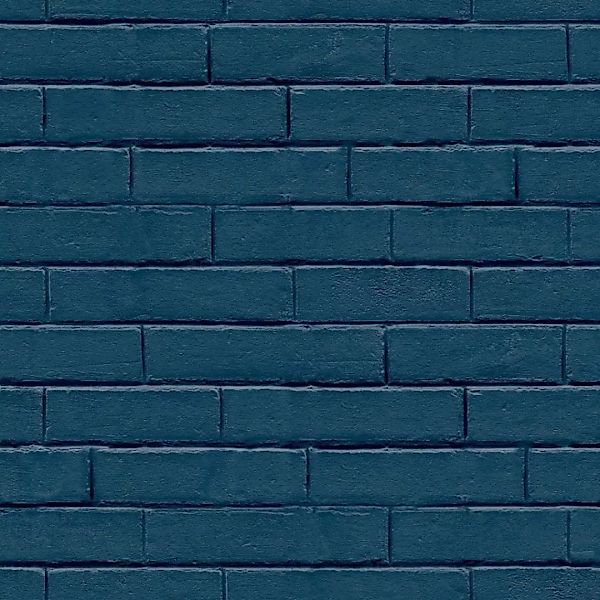 Good Vibes Tapete Brick Wall Blau günstig online kaufen