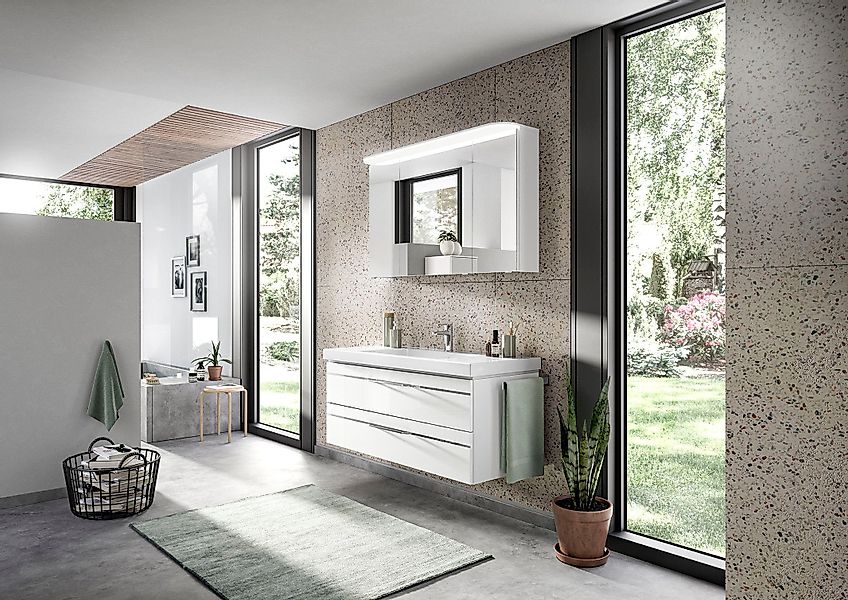 Saphir Waschtisch "Serie Balto Mineralmarmor-Waschtisch mit Unterschrank, 1 günstig online kaufen