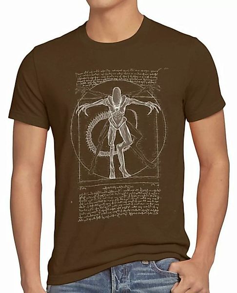 style3 Print-Shirt Herren T-Shirt Vitruvianischer Xenomorph ripley kino ali günstig online kaufen