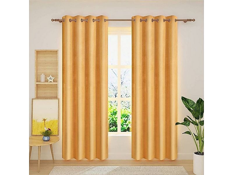 Woltu Verdunkelungsvorhang (2 St), Stangendurchzug, verdunkelnd, mit Ösen b günstig online kaufen