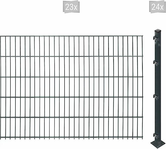 Arvotec Doppelstabmattenzaun "ESSENTIAL 103 zum Aufschrauben", Zaunhöhe 103 günstig online kaufen