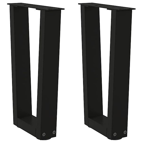 vidaXL Couchtischbeine V-Form 2 Stk Schwarz 28x42-43,3 cm Stahl 4012620 günstig online kaufen