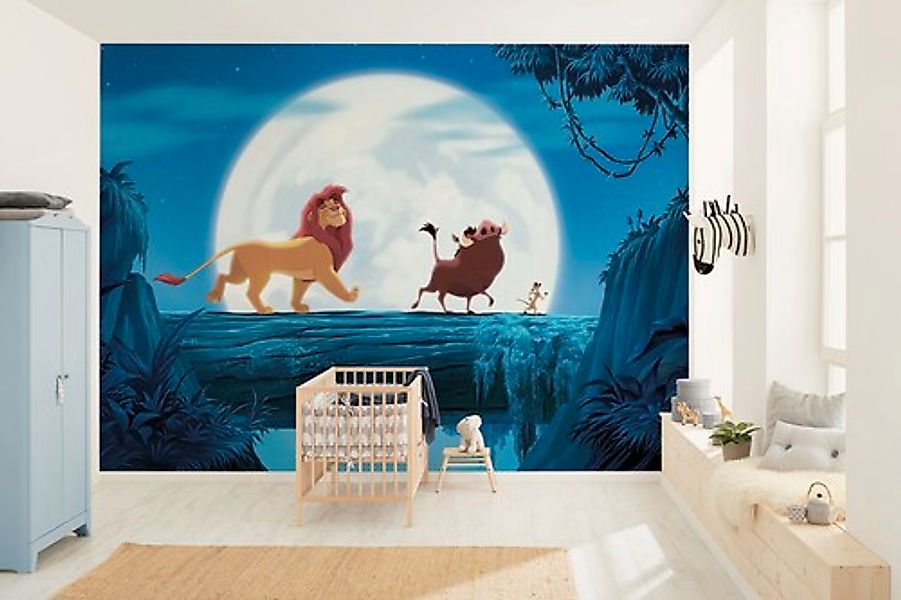 Komar Vlies Fototapete Disney The Lion King Full Moon Walk Blau günstig online kaufen