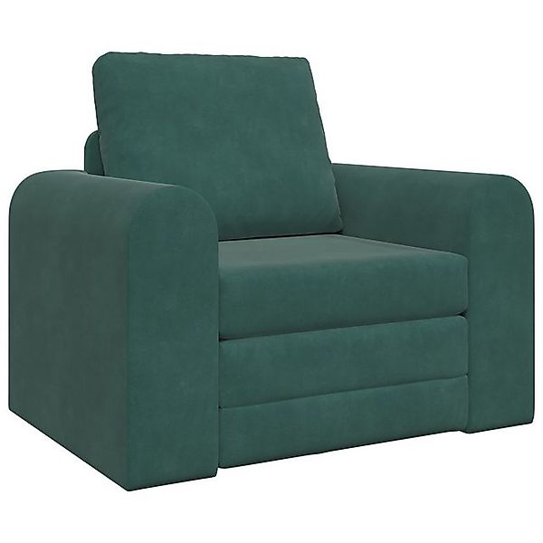 vidaXL Sofa Boden Sofa Bett 2-in-1 Dunkelgrün 98x71x83 cm Velvet, 1 Teile günstig online kaufen