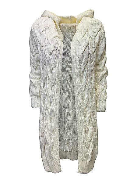 Worldclassca Kapuzenstrickjacke Worldclassca lange Strickjacke Zopfmuster günstig online kaufen