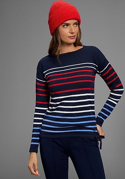 Laura Scott Streifenpullover Feinstrickpullover mit Rundhalsausschnitt und günstig online kaufen
