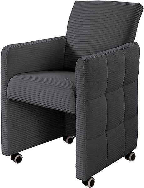 exxpo - sofa fashion Esszimmersessel »Barista, Loungesessel auf Rollen mit günstig online kaufen