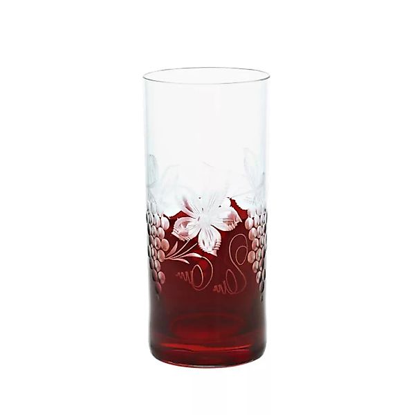 Trinkbecher Red Queen 250 ml, Weinrot, aus Glas günstig online kaufen