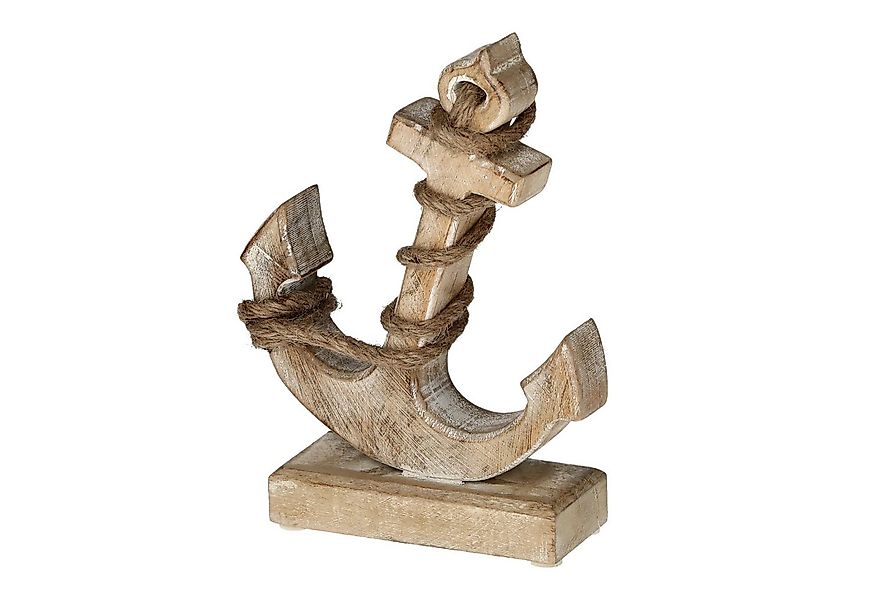 mucHome Fensterdekoration Rustikaler Holz Anker Deko-Objekt mit Jute, Mango günstig online kaufen