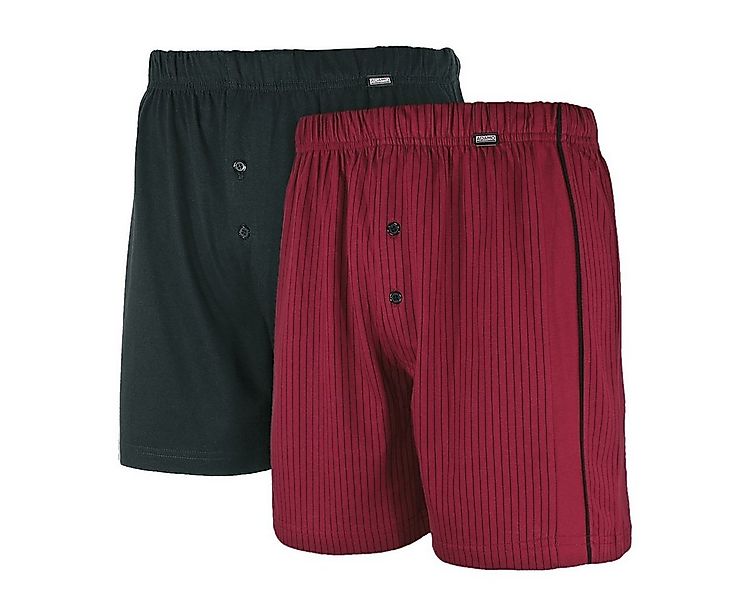 ADAMO Boxershorts Adamo 2er-Pack Boxershorts schwarz/weinrot XXL (Packung, günstig online kaufen