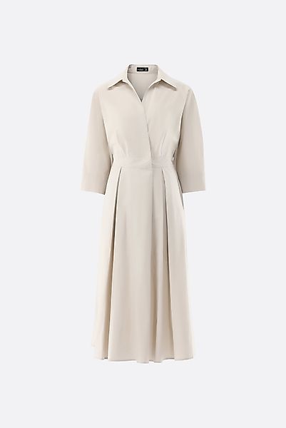 Midi-Hemdblusenkleid mit Falten günstig online kaufen