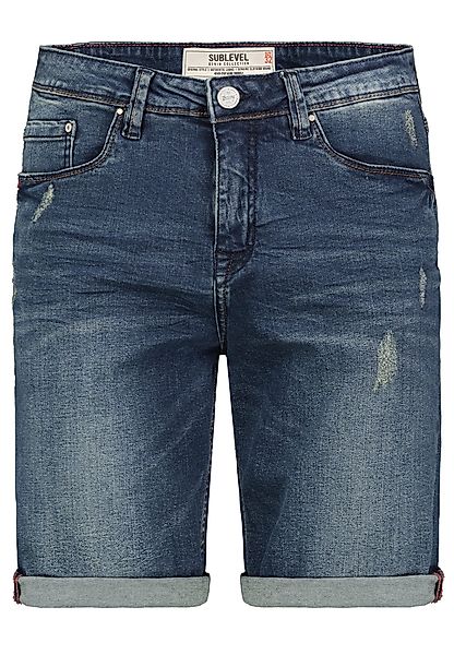 SUBLEVEL Jeansshorts Denim-Style mit Distressed Design günstig online kaufen