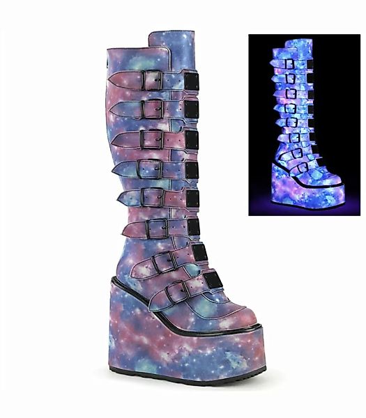 SWING-815 Plateau Stiefel - Mehrfarbig neon | Demonia (Schuhgröße: EUR 41) günstig online kaufen