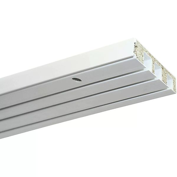 Gardinia Vorhangschiene 3-läufig GE3 Weiß 120 cm günstig online kaufen