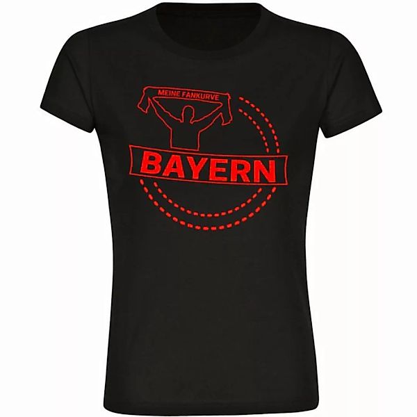 multifanshop T-Shirt Damen Bayern - Meine Fankurve - Frauen günstig online kaufen