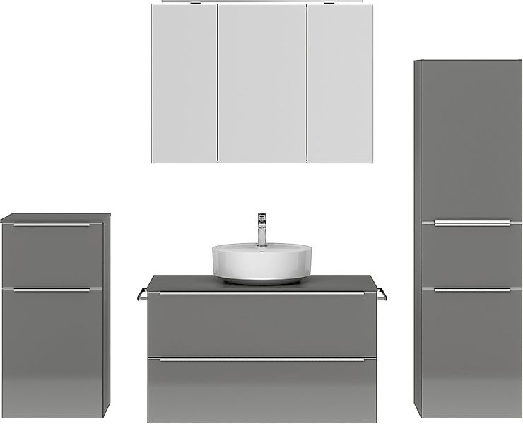 nobilia Badmöbel-Set "Alvene" vormontiert, mit Soft-Close, 4 Stk. tlg. günstig online kaufen