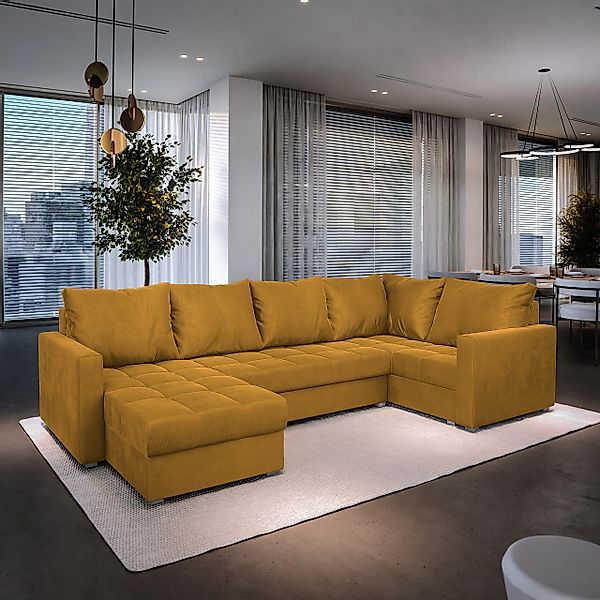 Masseno Ecksofa LORIVO mit Schlaffunktion U-Form, günstig online kaufen