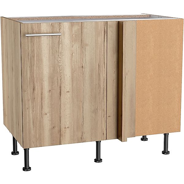 Optifit Küchen-Eck-Unterschrank Erik290 100/65 x 87 x 58,4 cm Wildeiche günstig online kaufen