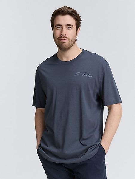 TOM TAILOR PLUS T-Shirt Plus Size - Basic T-Shirt mit kleinem Logo-Print günstig online kaufen