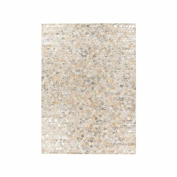 MeGusta Flachflor Teppich Silber Leder 160x230 cm Fátima günstig online kaufen