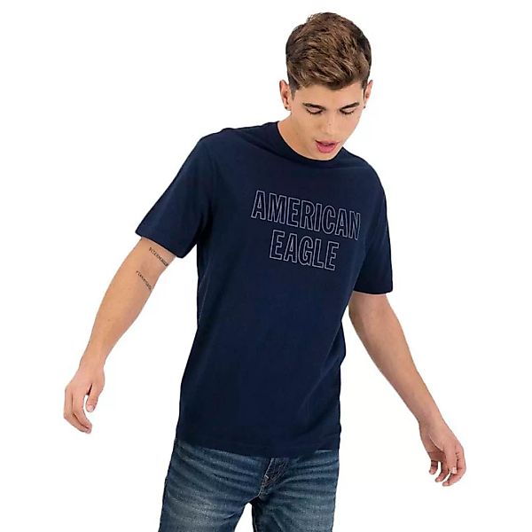 American Eagle Graphic Kurzärmeliges T-shirt S Navy günstig online kaufen