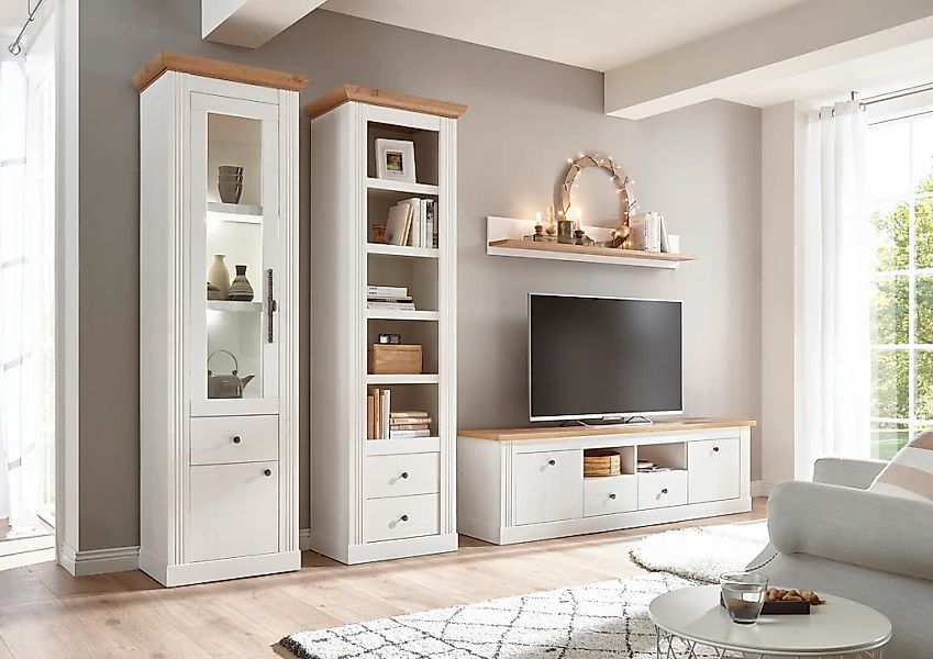 Home affaire Wohnwand "Westminster BESTSELLER" Set, Vitrine, Lowboard, Stan günstig online kaufen