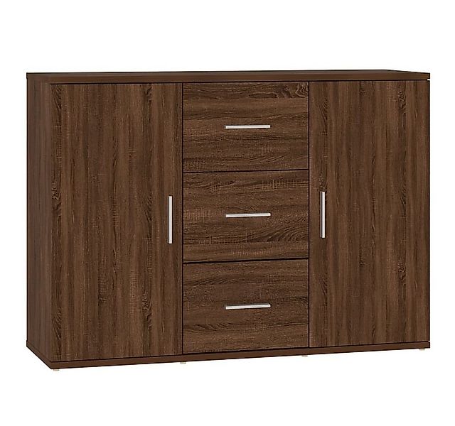 furnicato Sideboard Braun Eichen-Optik 91x29,5x65 cm Holzwerkstoff (1 St) günstig online kaufen