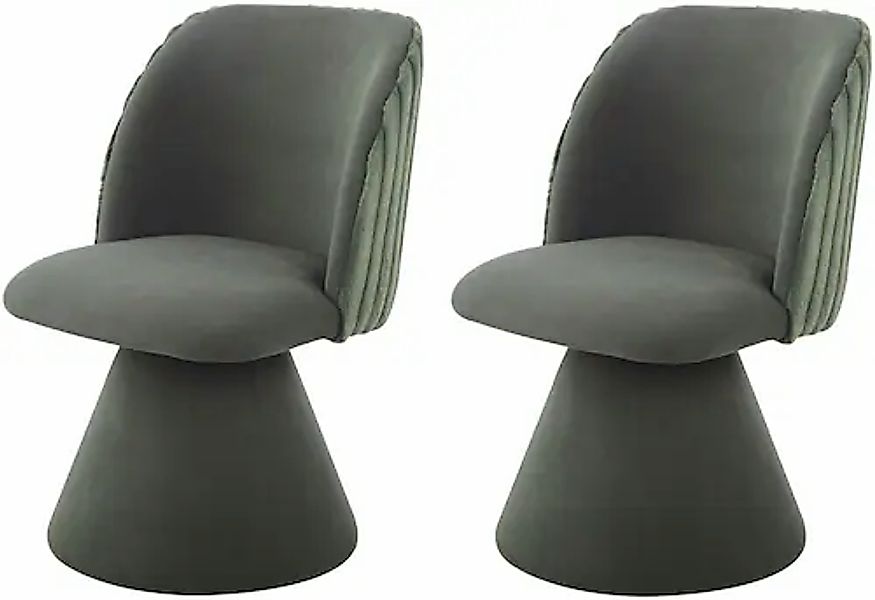 HELA Drehstuhl »BARI« (Set) 2 Stk.360° drehbar, Polsterfuß, Materialkombi, günstig online kaufen