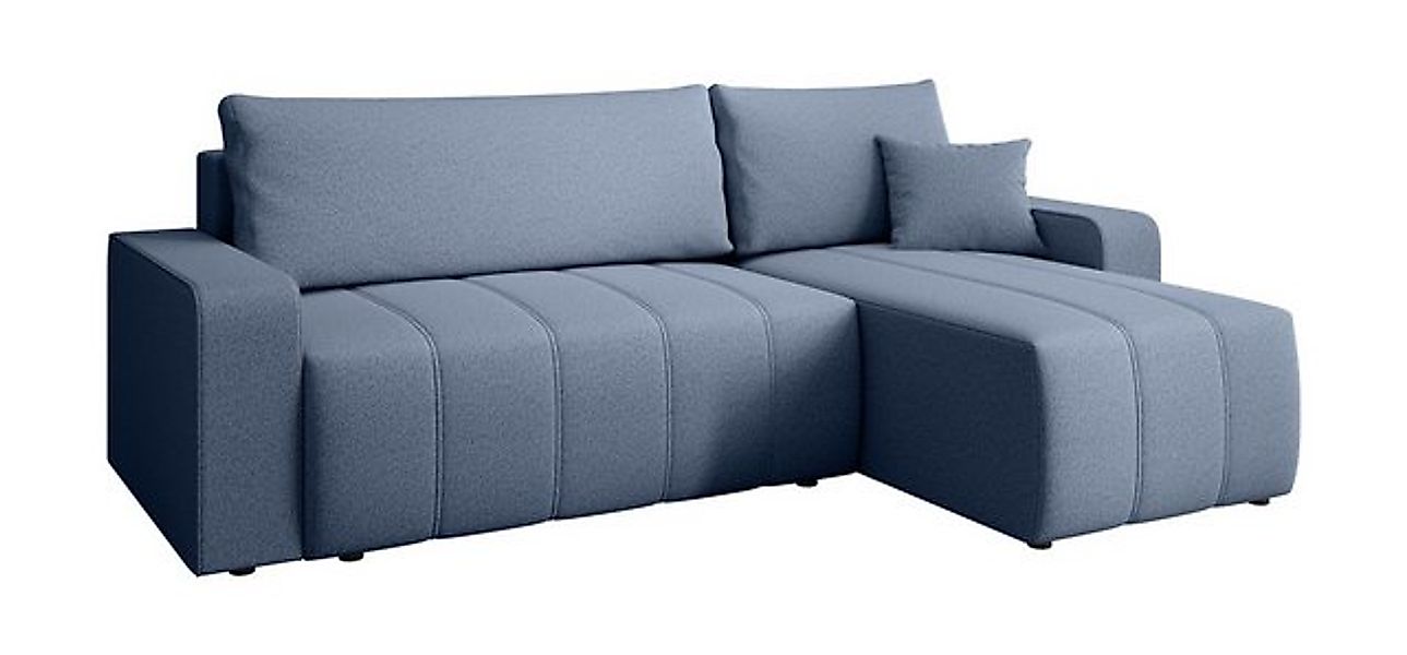 Beautysofa Ecksofa MORI, universelle Seite, mit Schlaffunktion, mit Bettkas günstig online kaufen