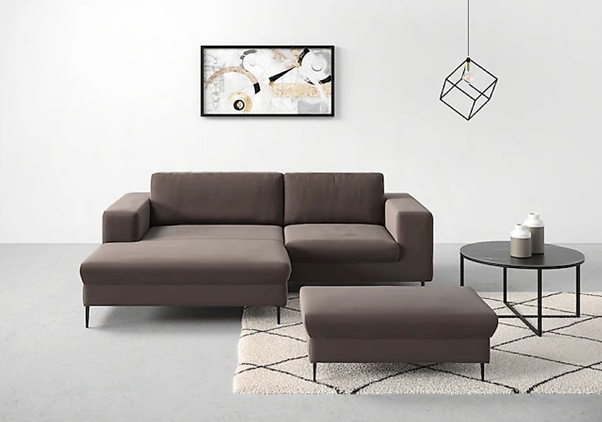 DOMO collection Ecksofa "Modica kompakt und elegant, Breite 244, L-Form", m günstig online kaufen