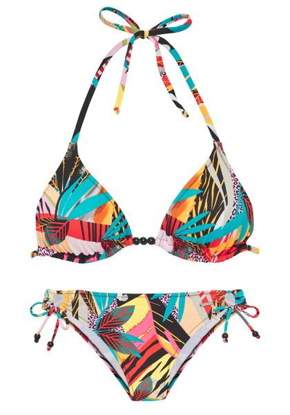 Bruno Banani Triangel-Bikini "Onyx" Set, mit Perlen-Accessoires günstig online kaufen