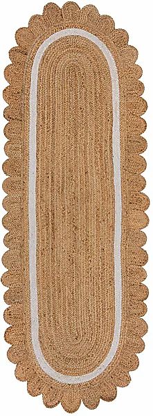 FLAIR RUGS Teppich »Grace«, rechteckig, 4 mm Höhe, Jute Teppich mit Wellens günstig online kaufen